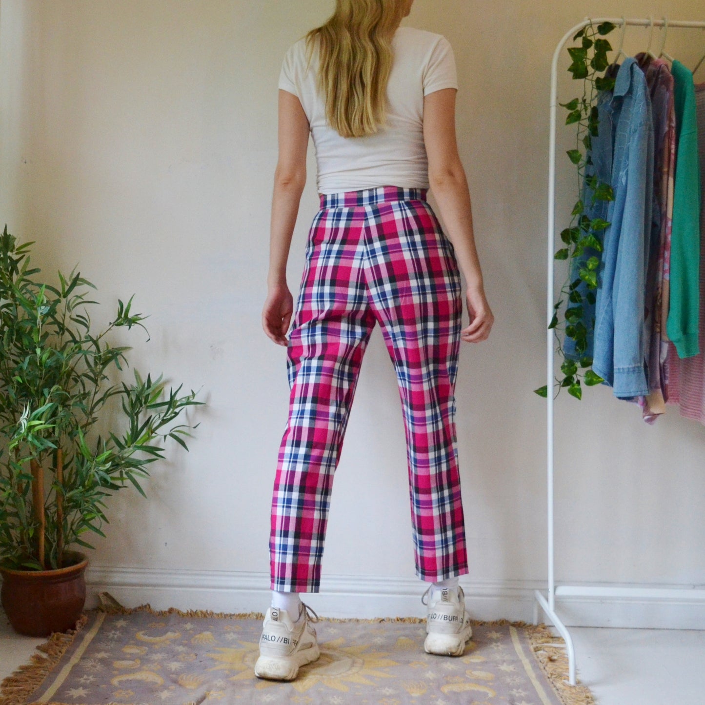 Plaid trousers 27W