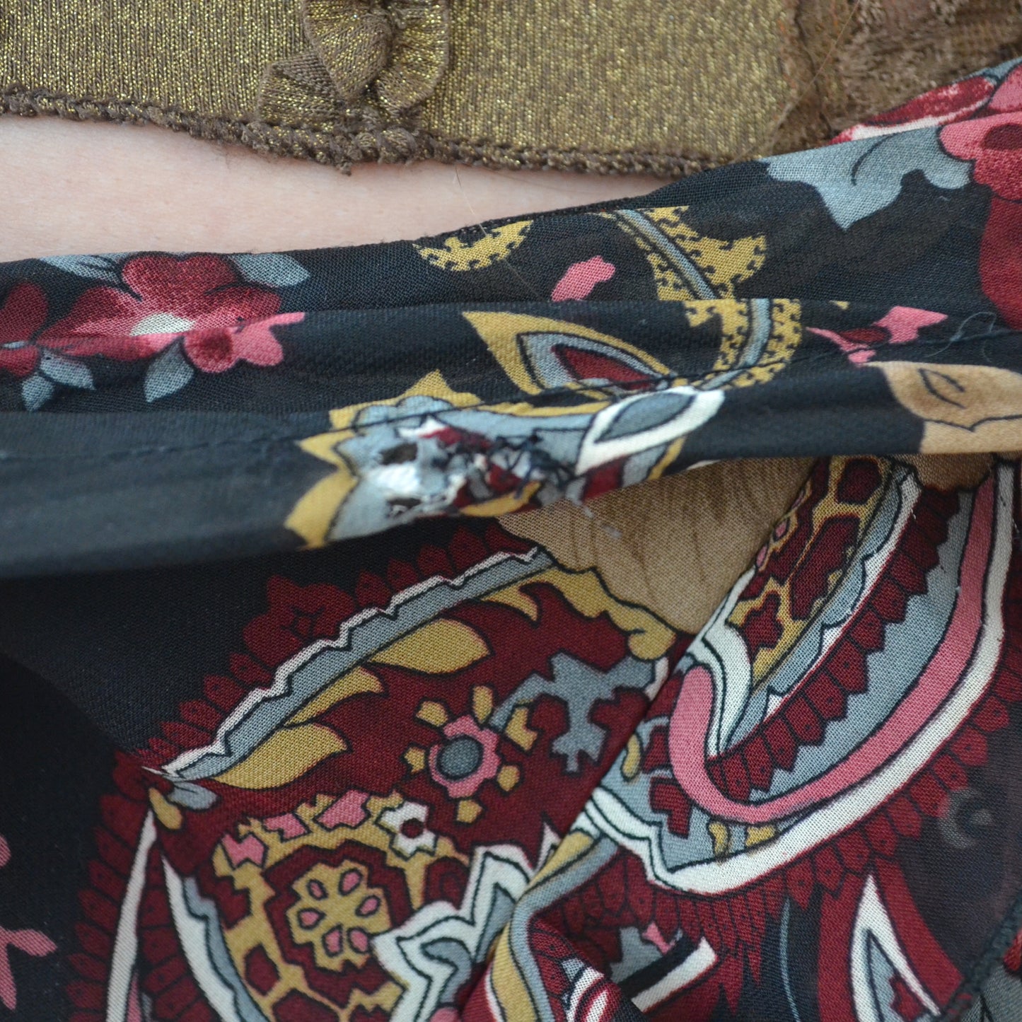 Vintage Floral Skirt M