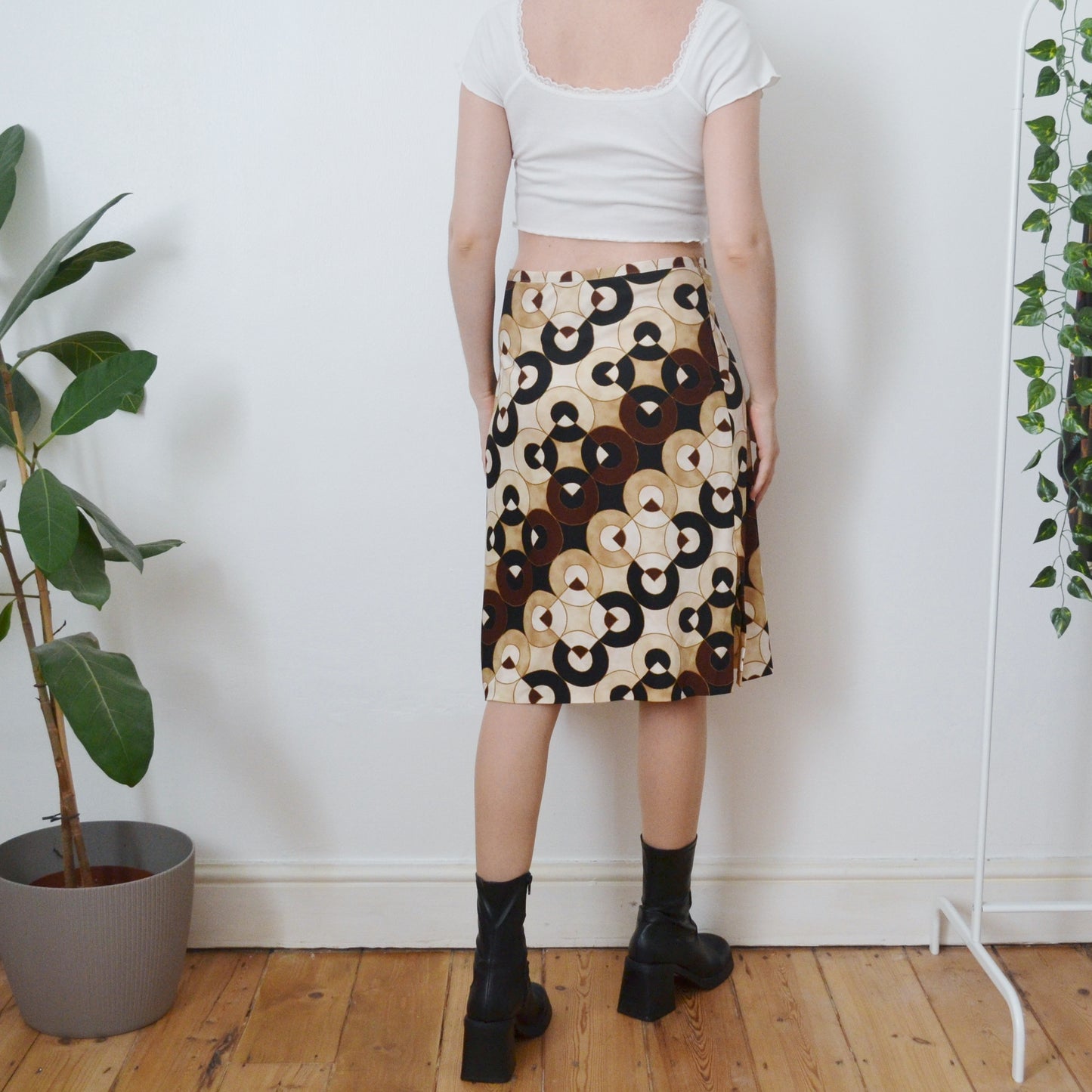Vintage Geometric Skirt M