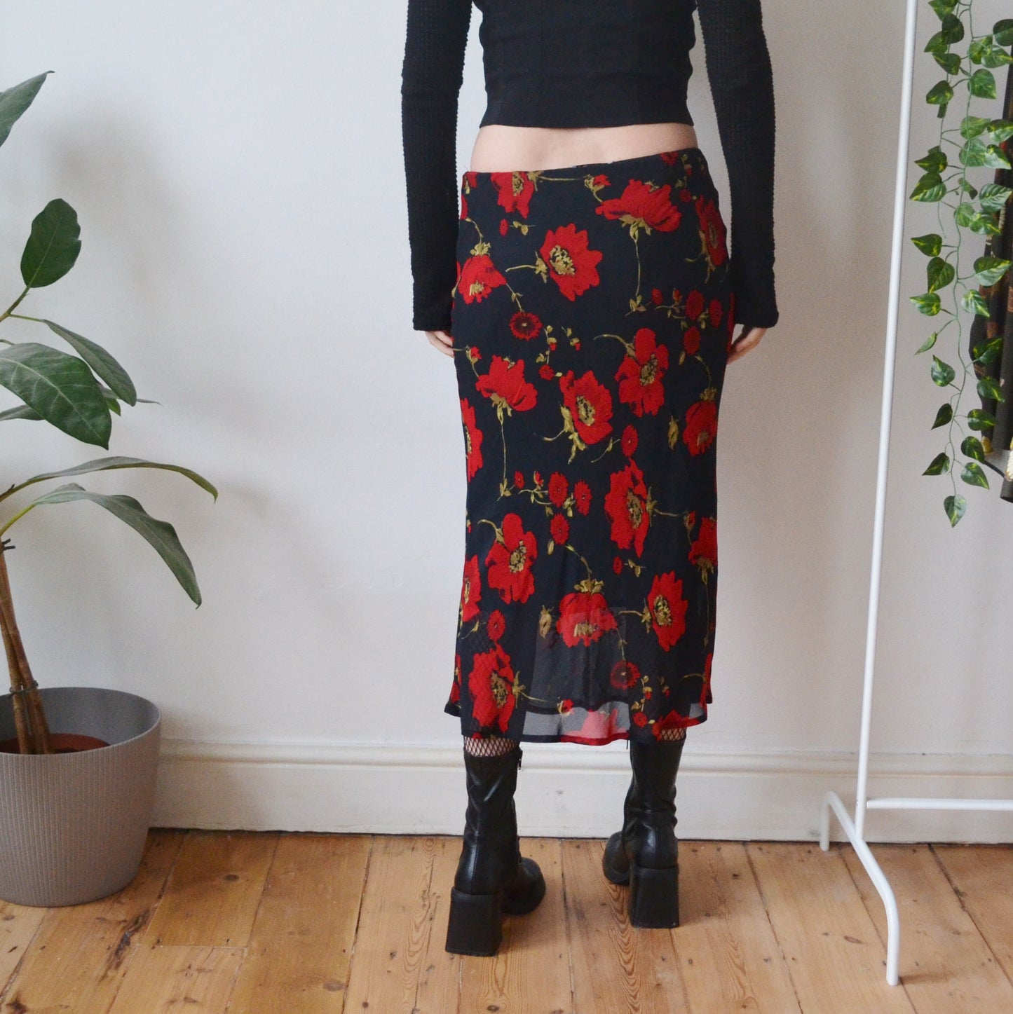 Vintage Floral Skirt M