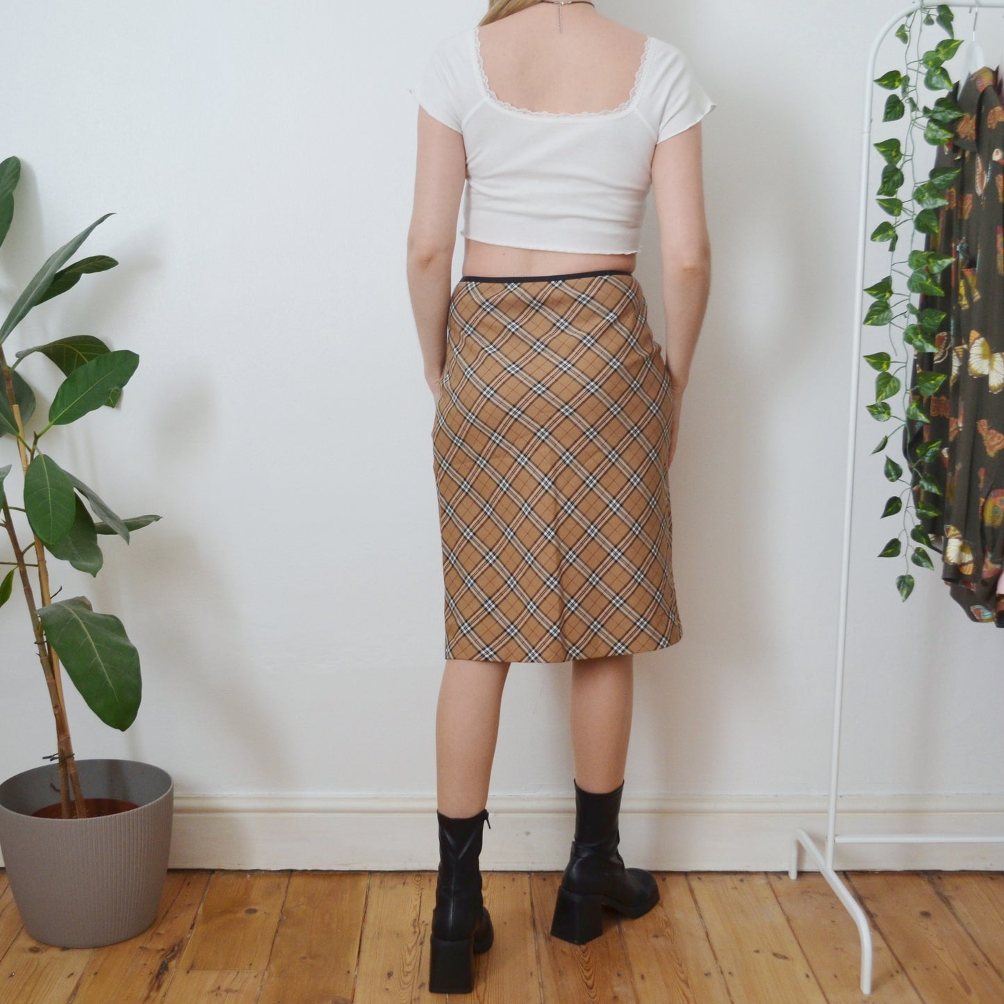Vintage Plaid Skirt S
