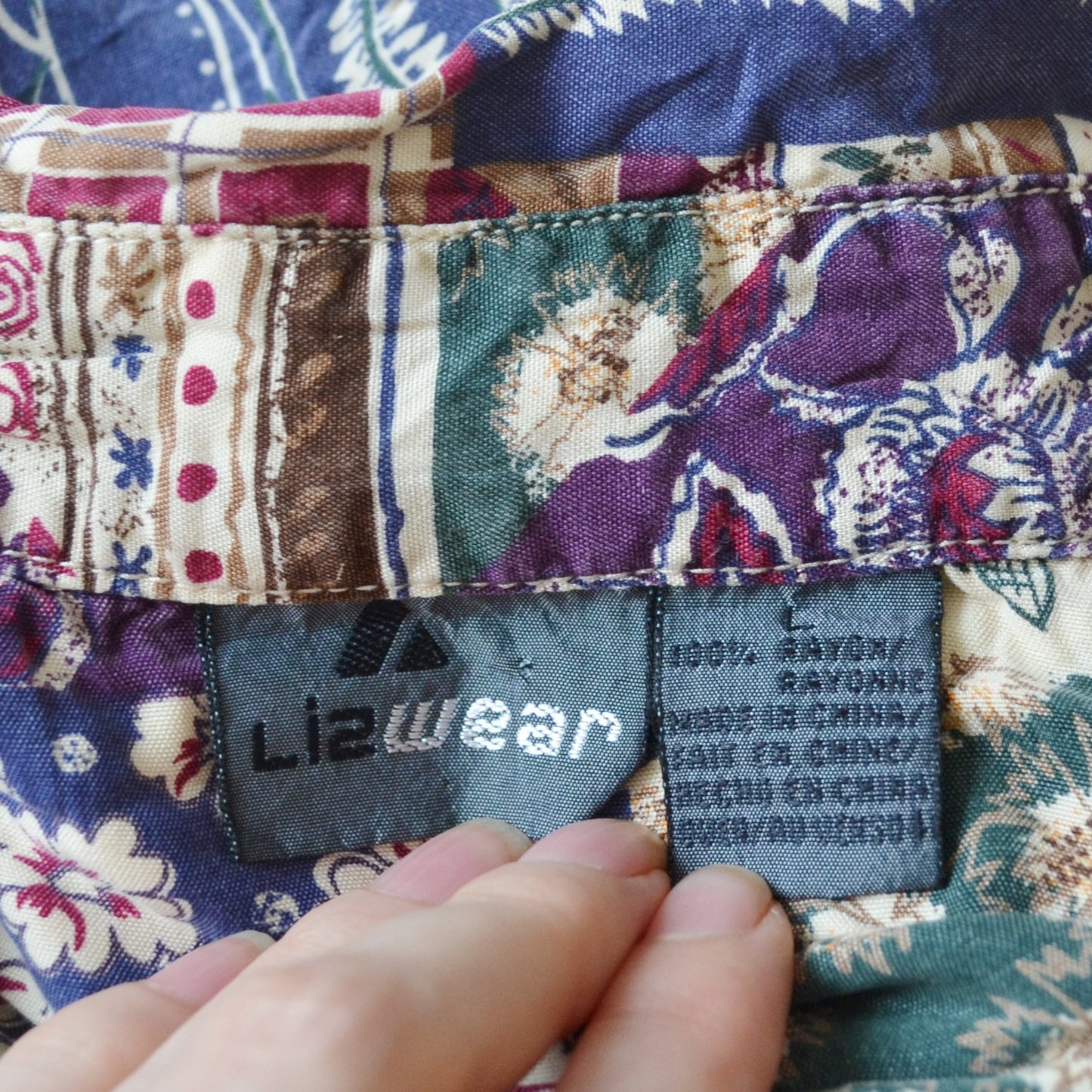 Vintage Patchwork Shirt L