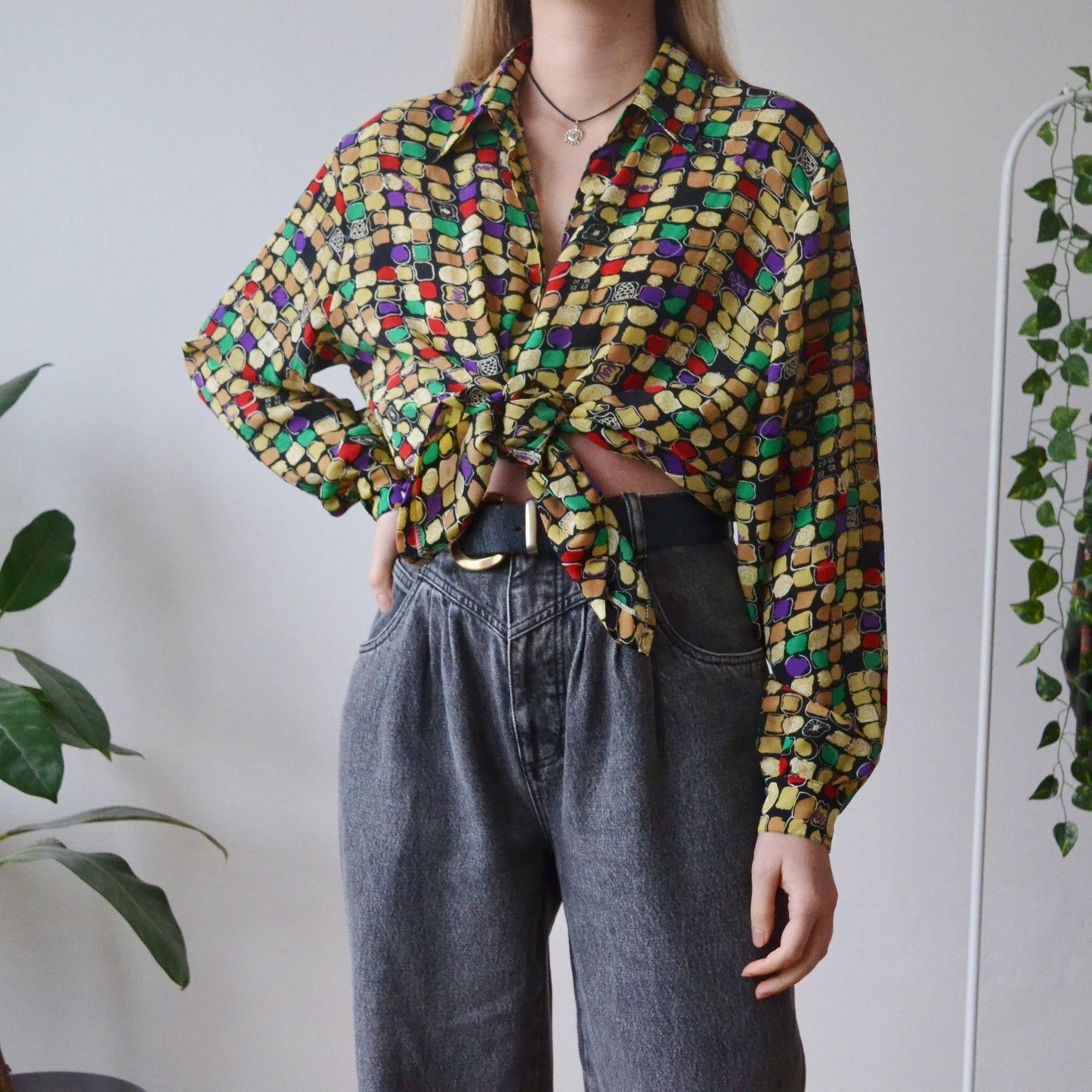 Vintage Pattern Blouse XL