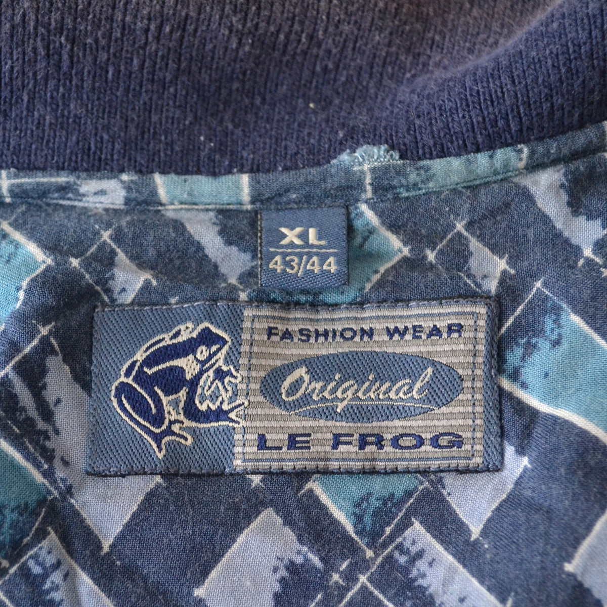 Vintage Blue Patterned Shirt