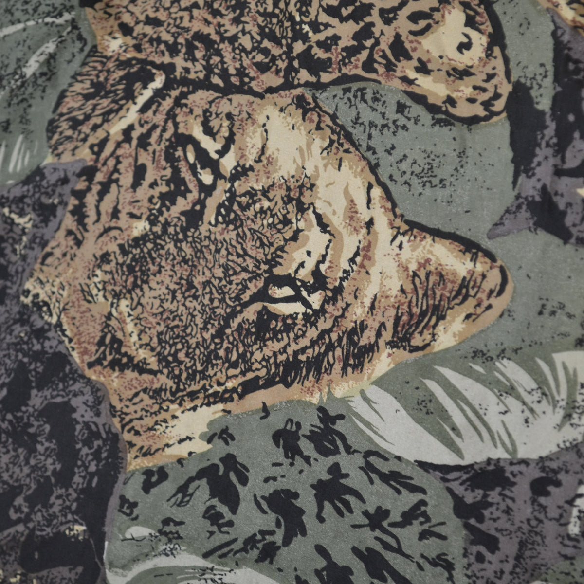 Vintage Silk Tiger Shirt L