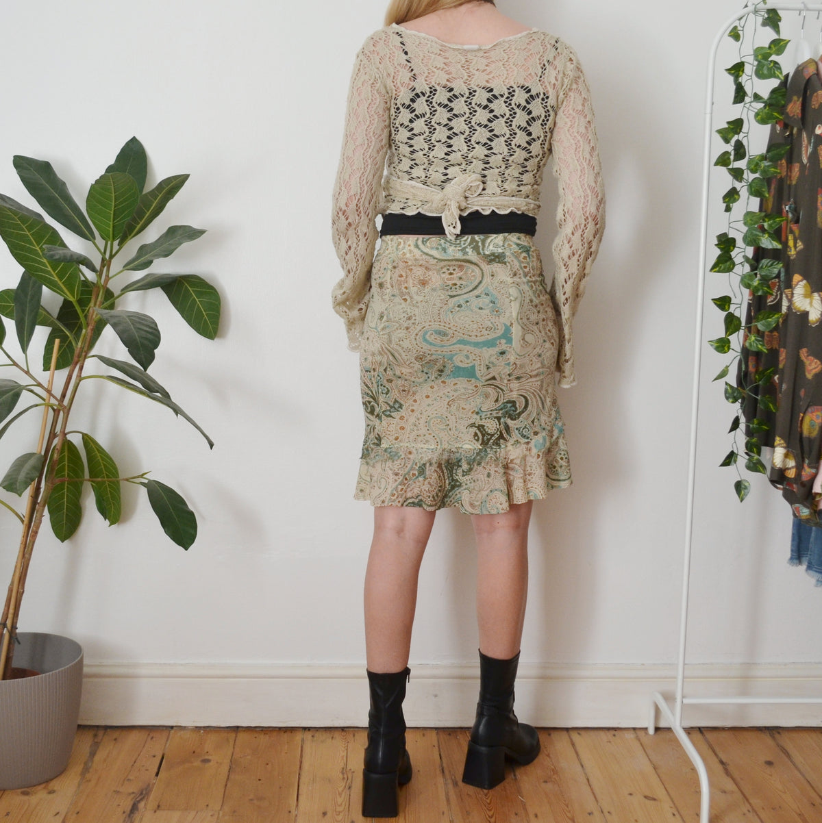 Vintage Paisley Skirt XS