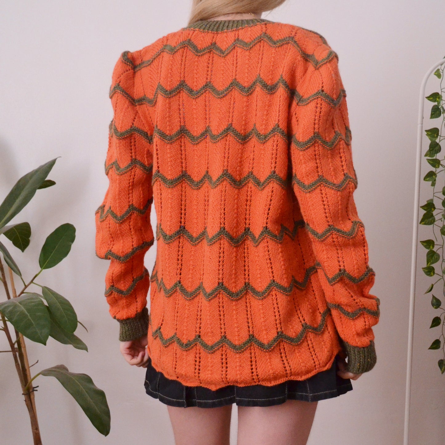 Vintage Zigzag Cardigan L