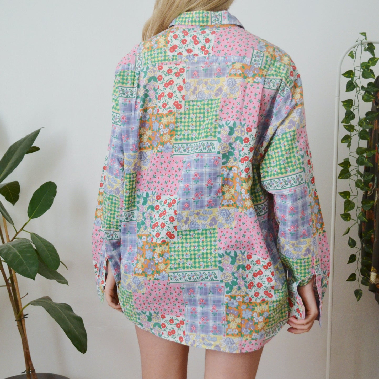 Vintage Patchwork Shirt L