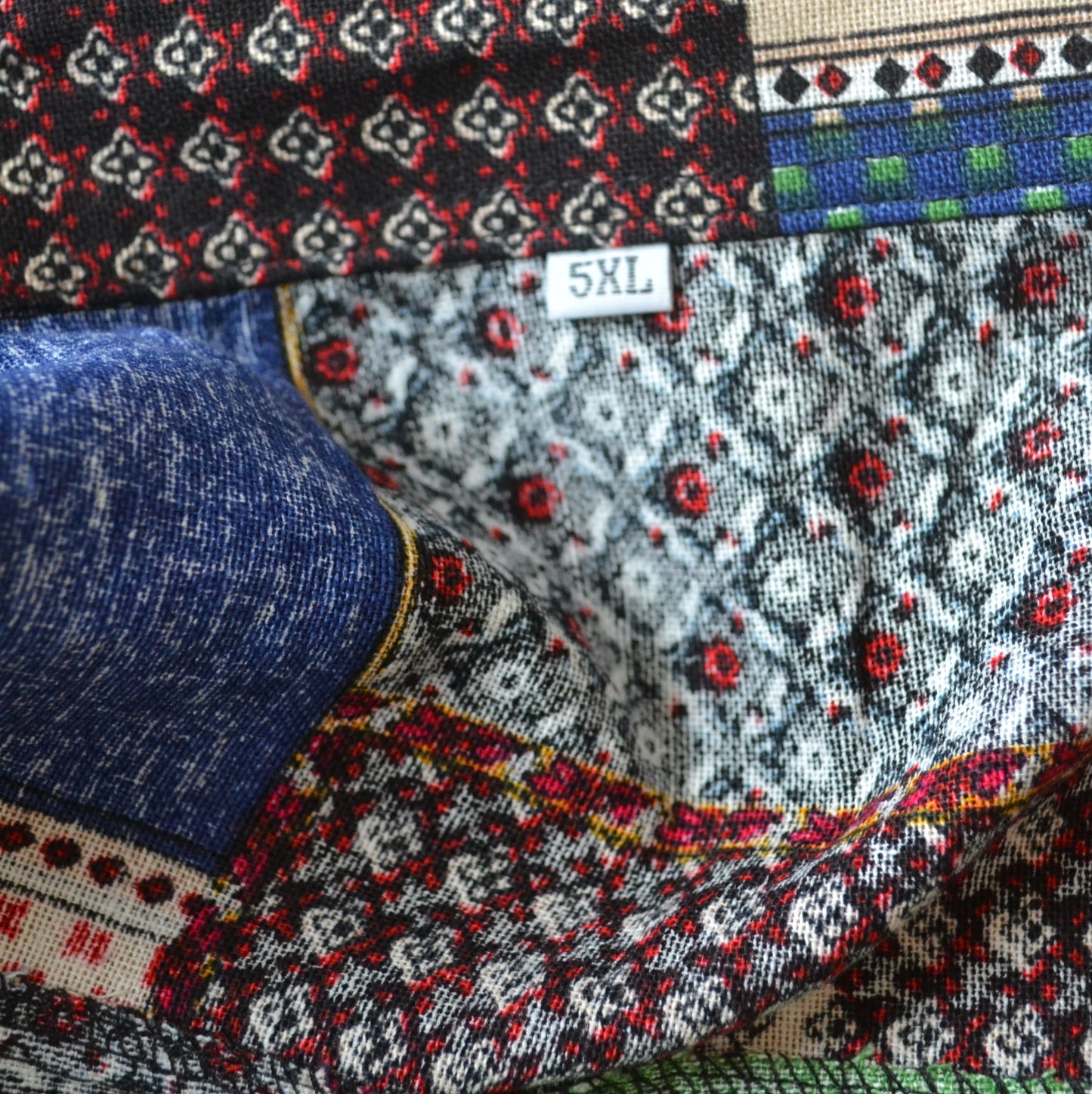 Vintage Patchwork Shirt L