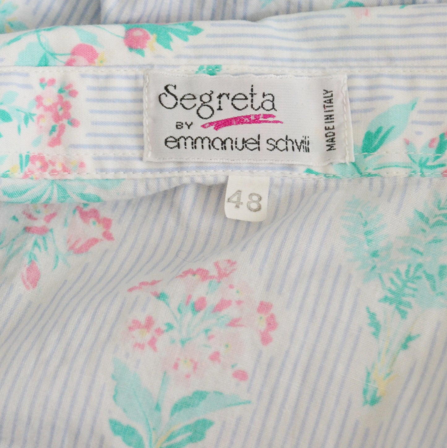 Floral stripe shirt M