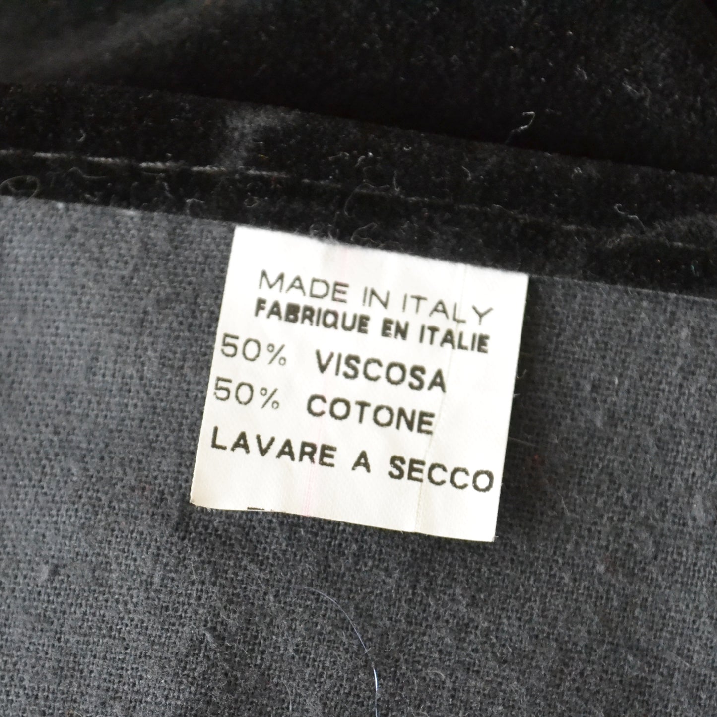 Black velvet skirt S