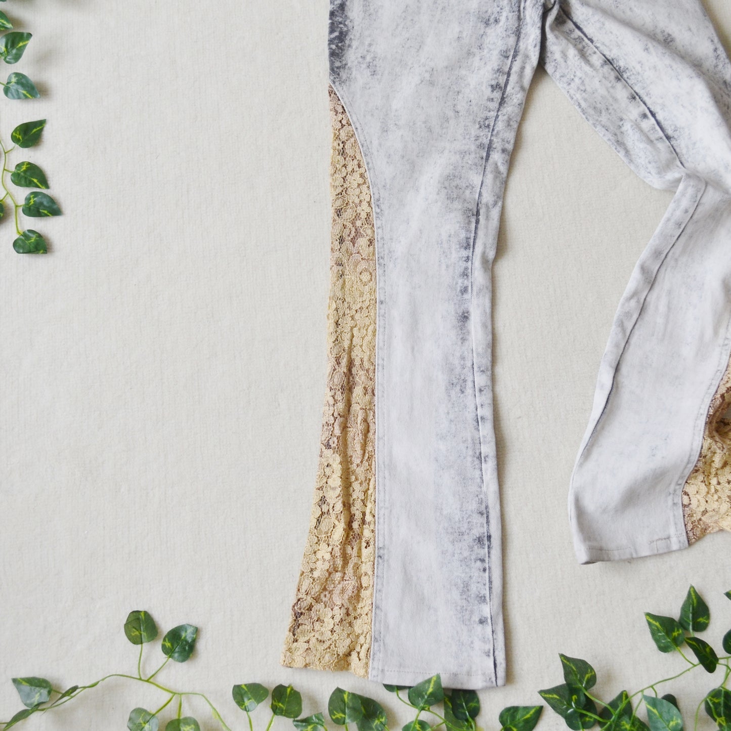 Lace panel jeans uk 6