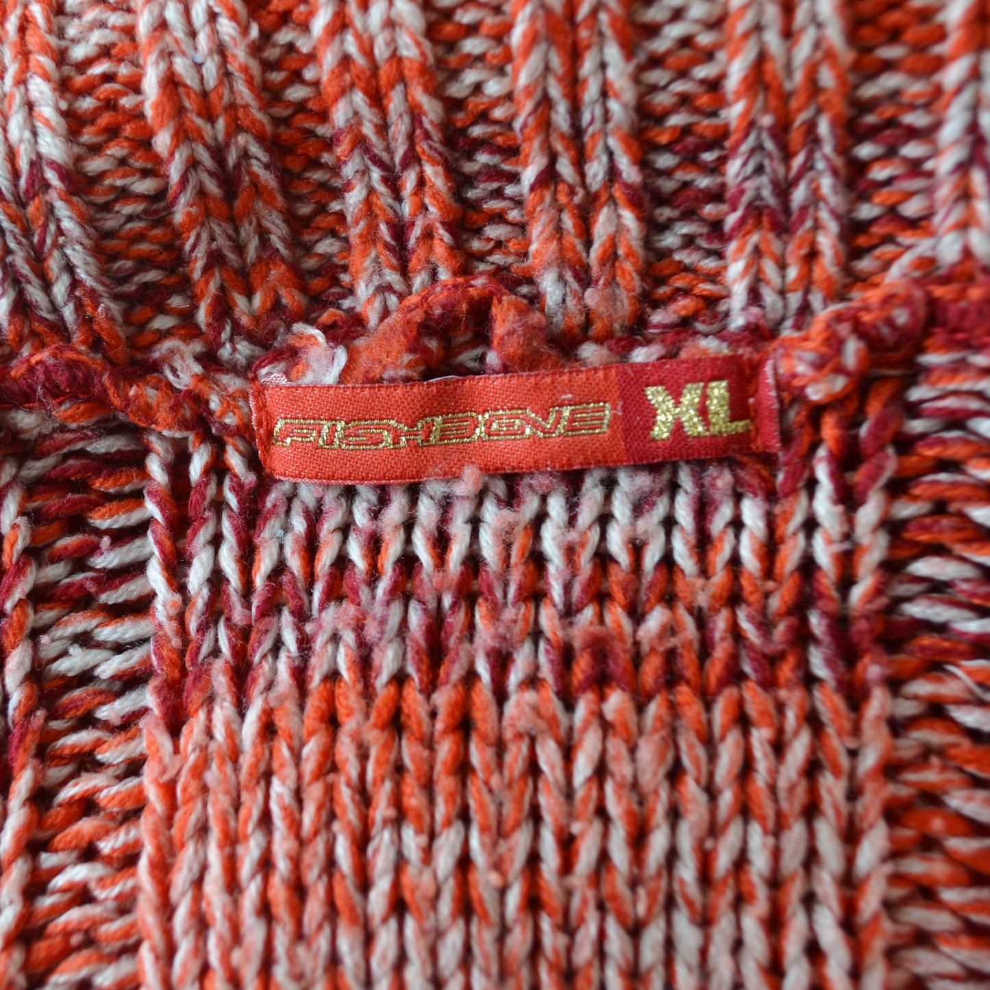 Vintage Rainbow Roll Neck Jumper XL