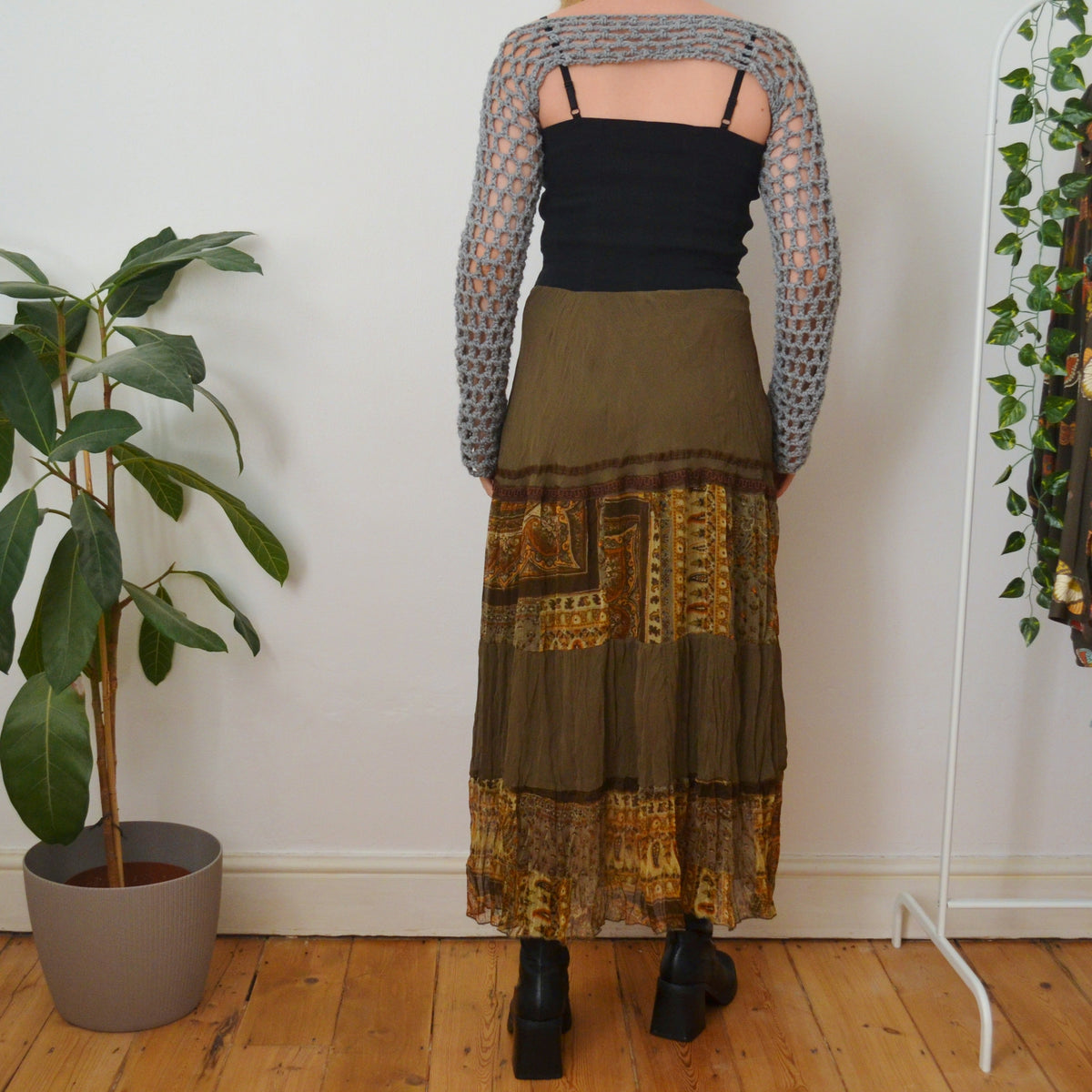 Vintage Paisley Skirt L