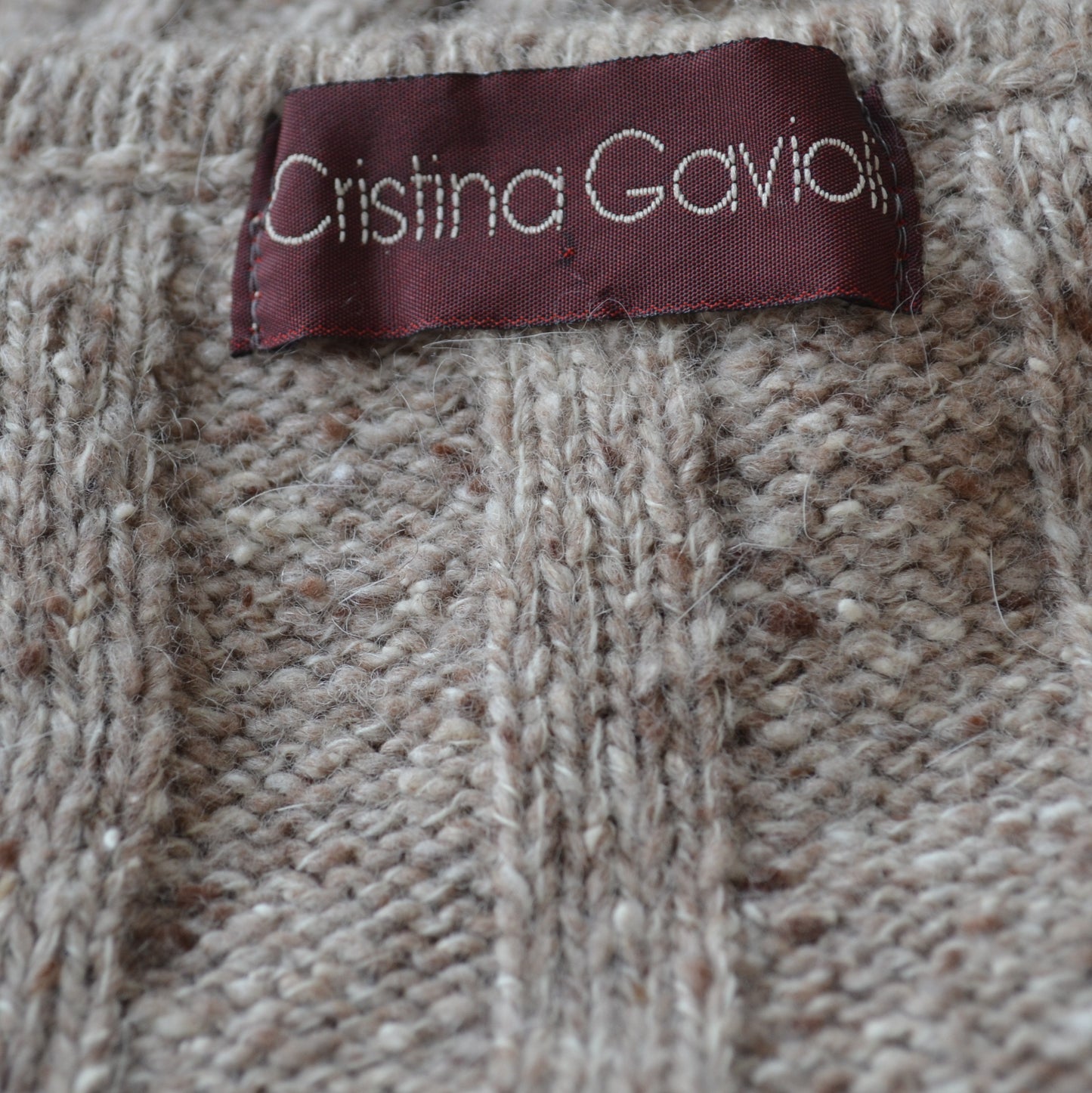 Vintage Floral Beige Cardigan M