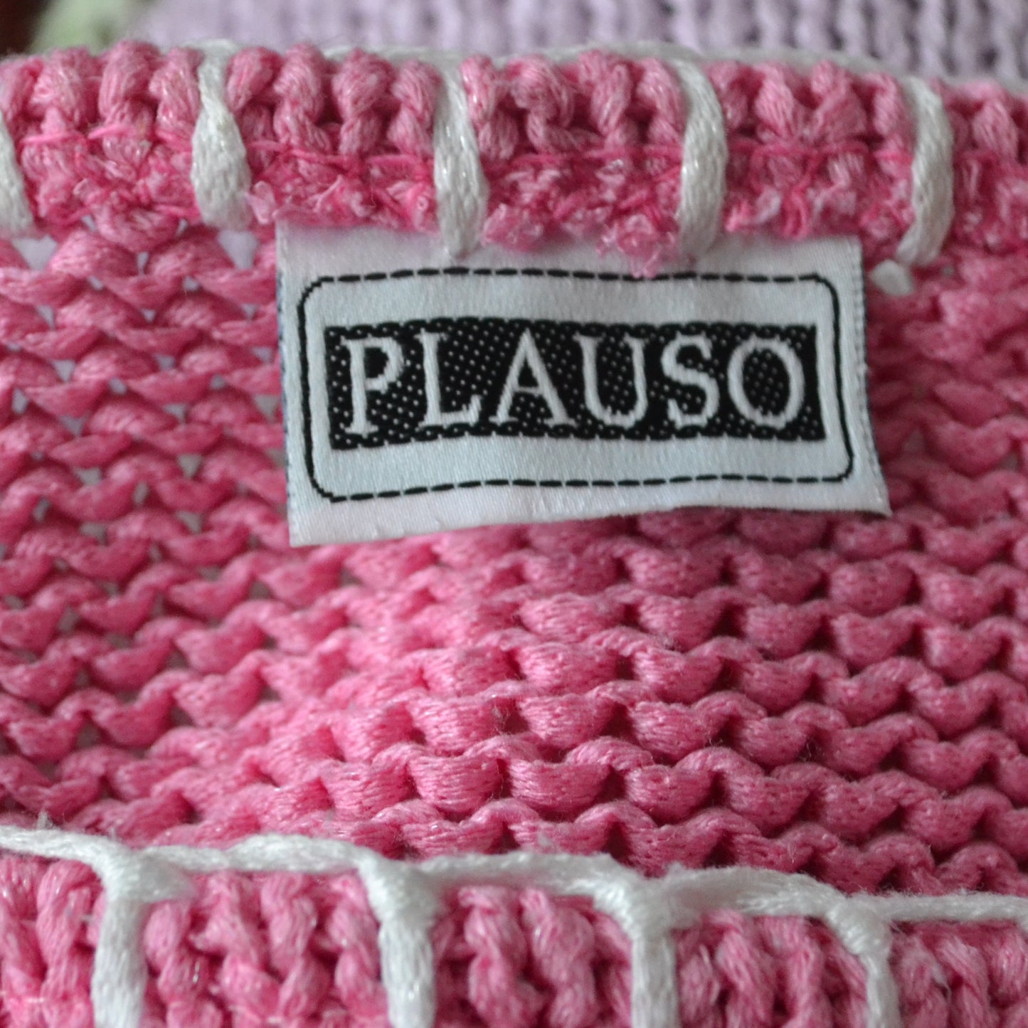 Vintage Pink Stripe Jumper M