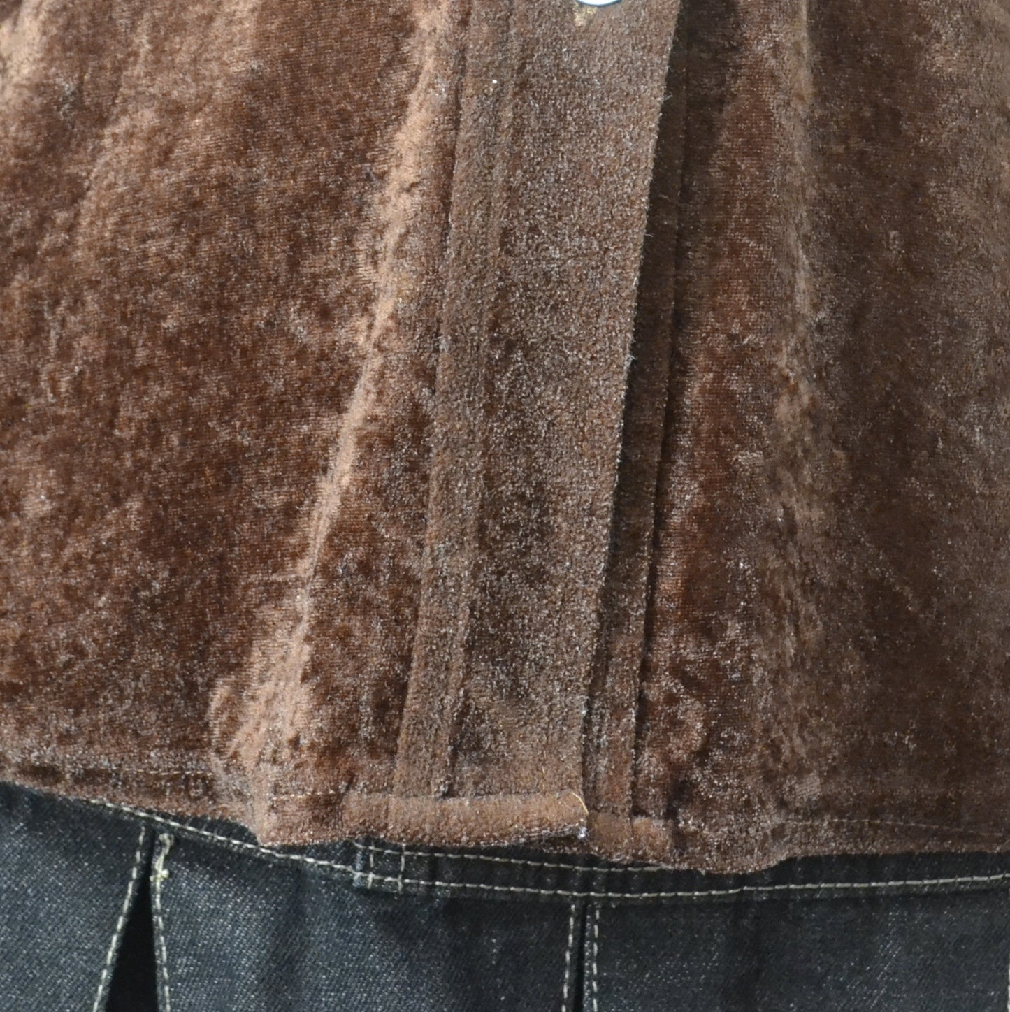Brown velvet blouse