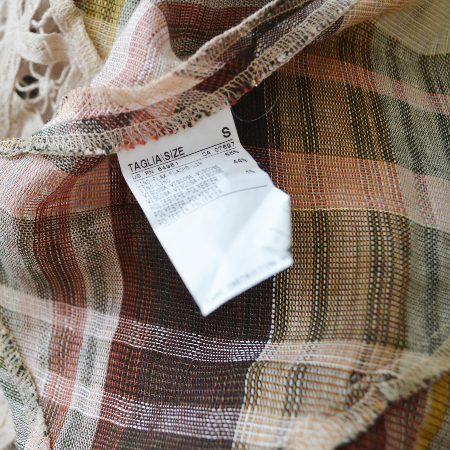 Vintage Plaid Cami Top S
