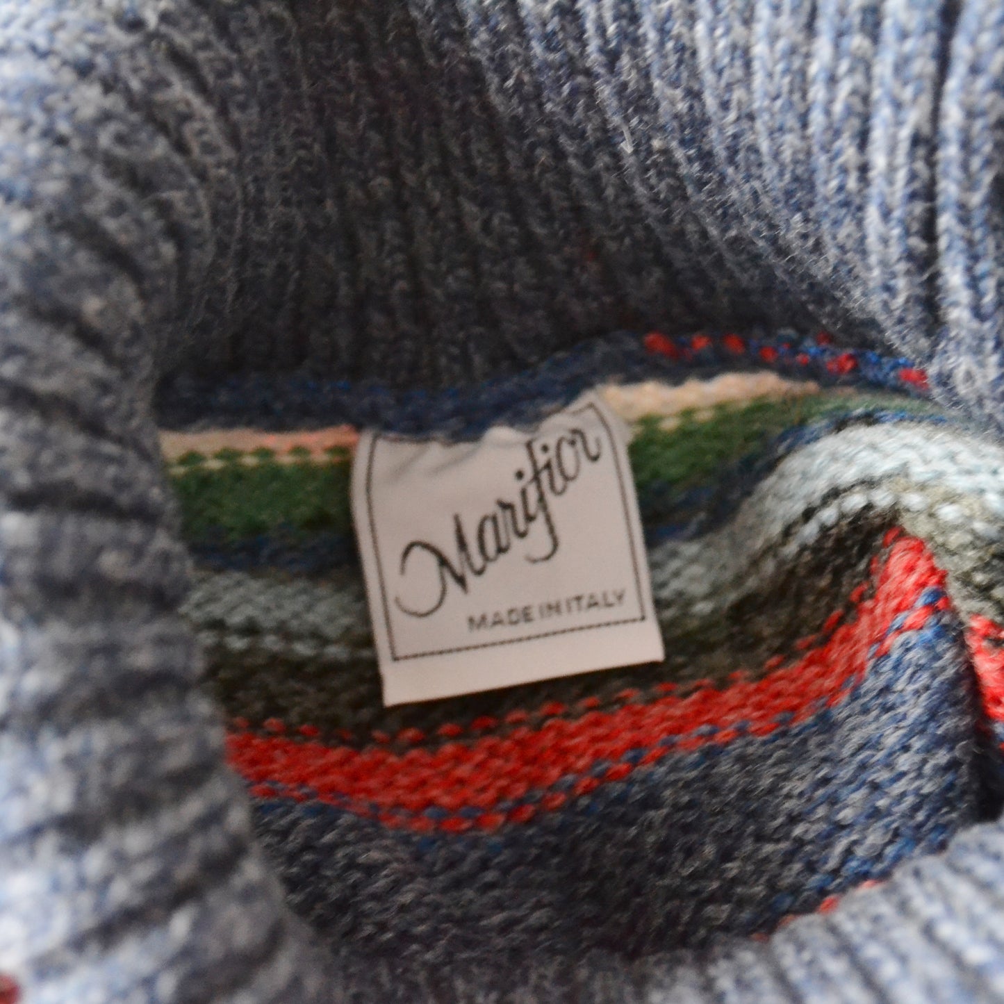 Vintage Stripe Roll Neck Jumper M