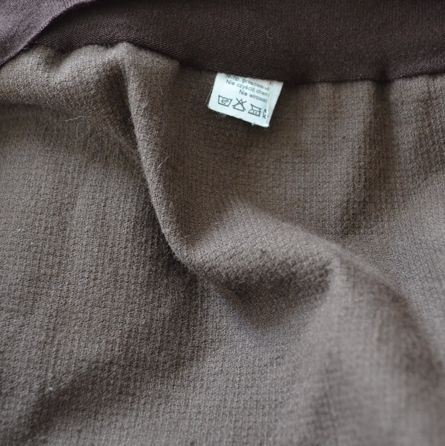 Vintage Brown Tiered Maxi Skirt