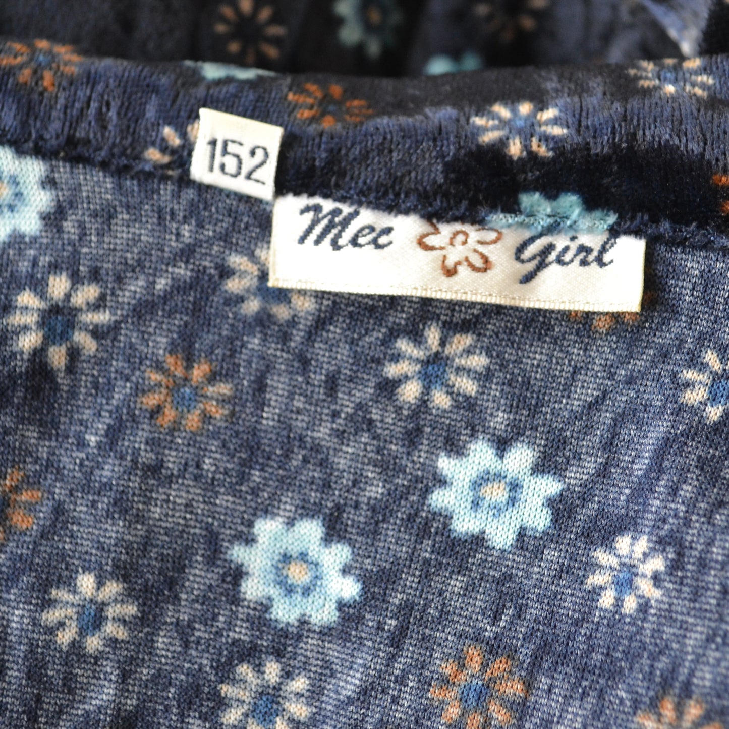 Vintage Velvet Floral Blouse XS