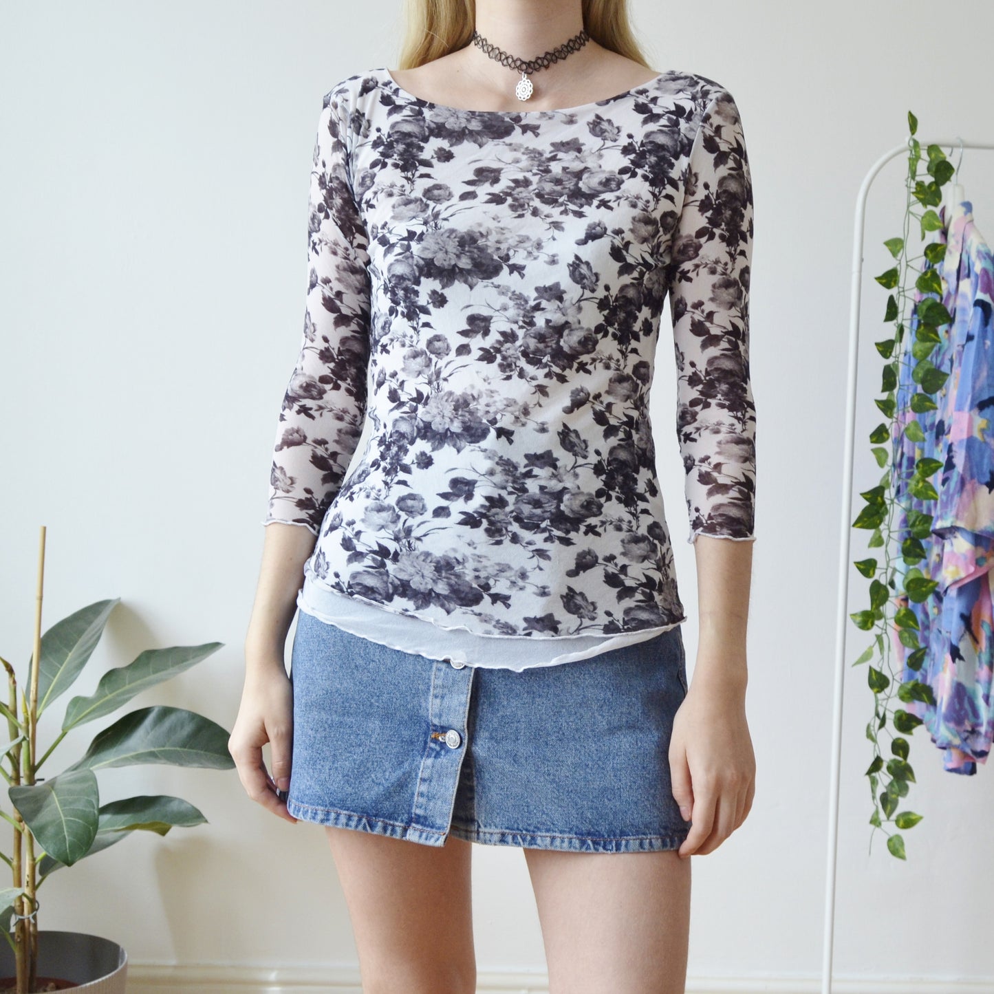 Rose mesh top
