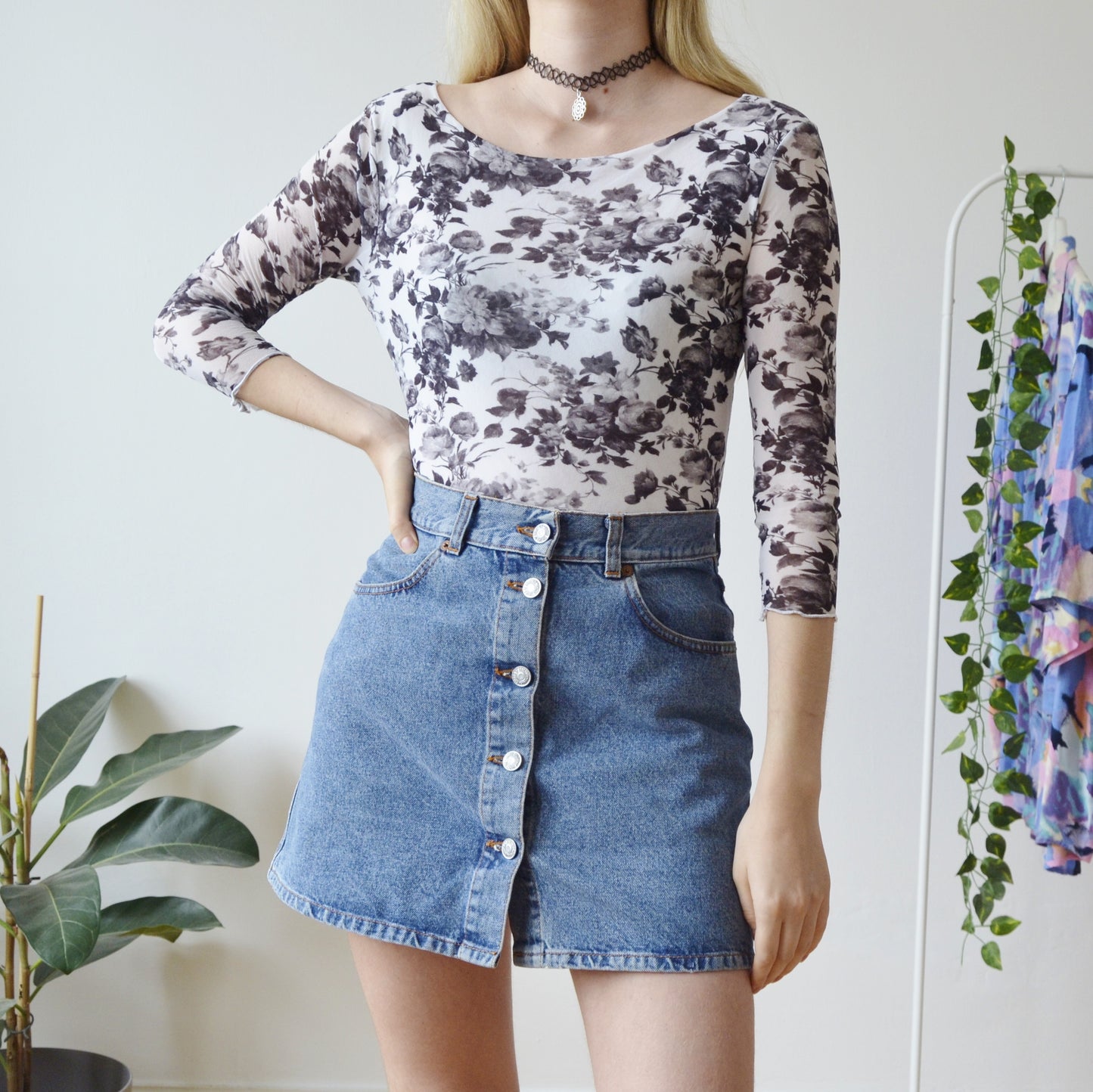 Rose mesh top