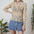 Nude mesh top M
