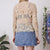 Nude mesh top M