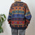 Vintage Geometric Cardigan L