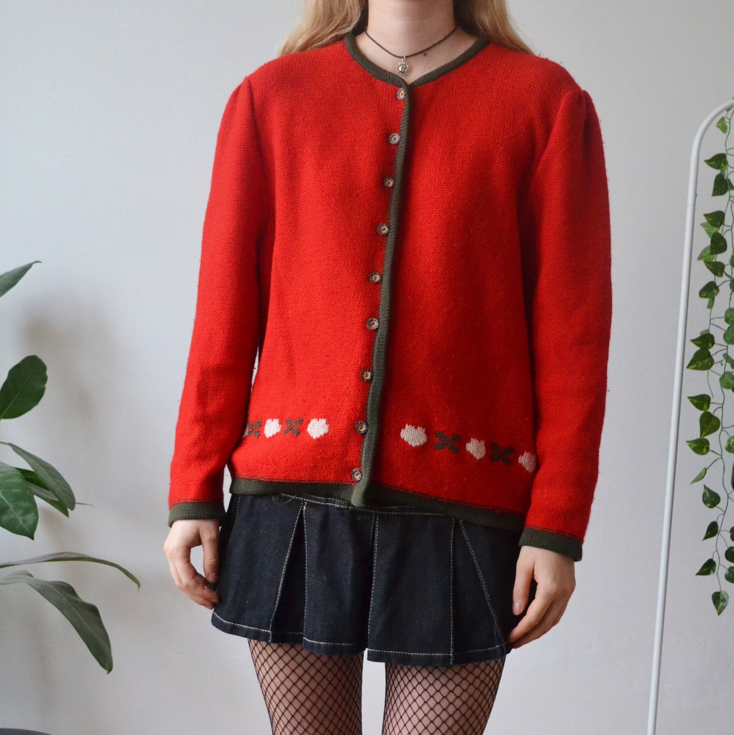Red cardigan  L