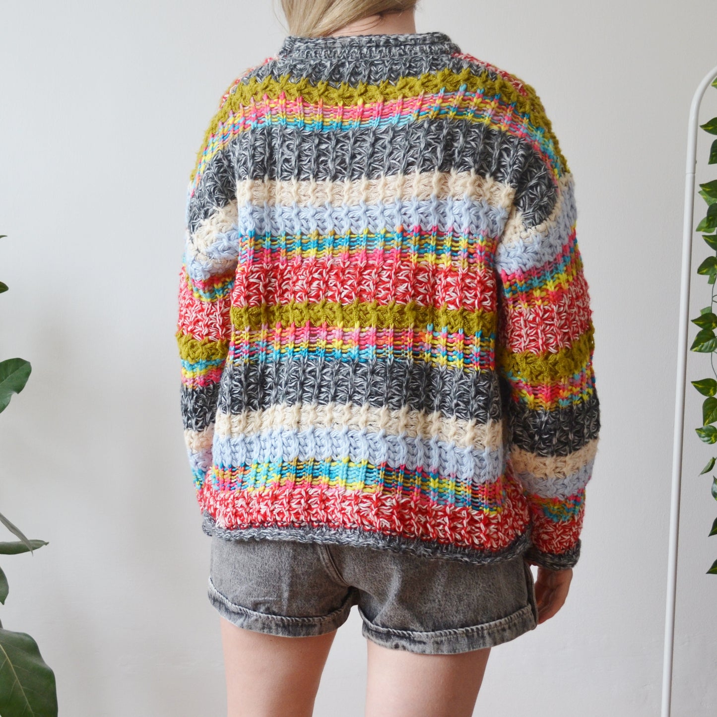 Vintage Knitted Stripe Jumper L