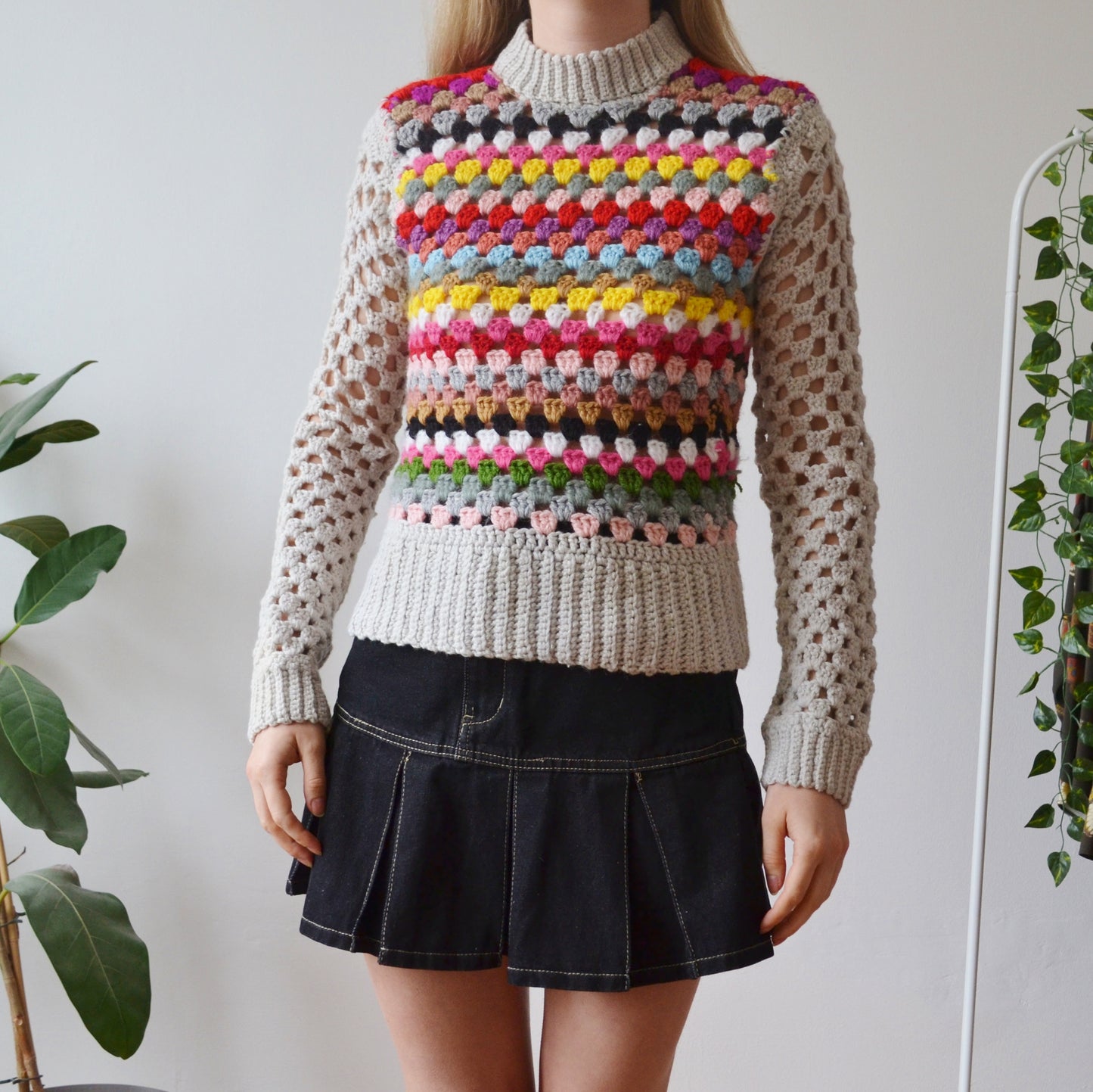 Vintage Crochet Jumper S