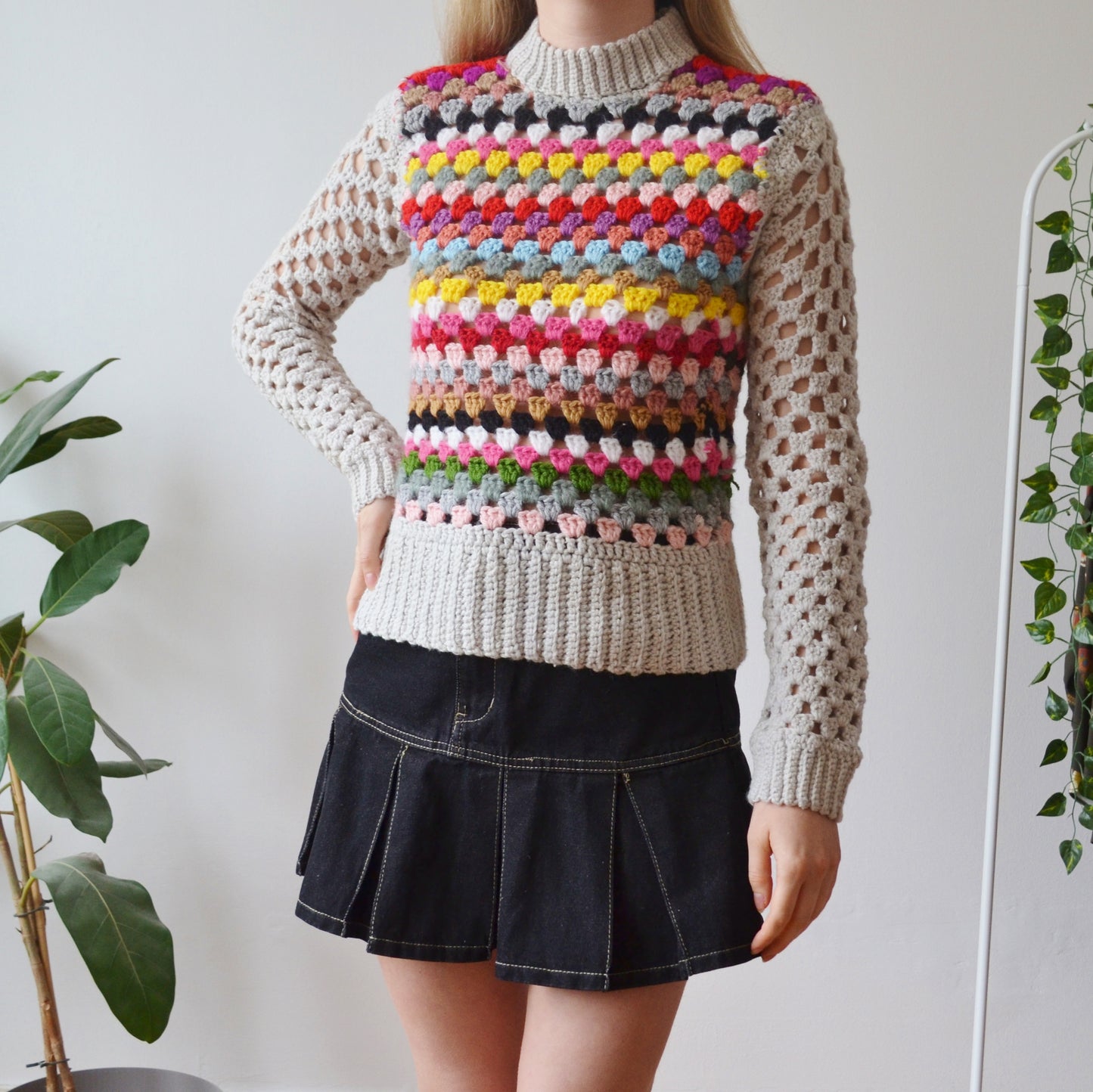 Vintage Crochet Jumper S