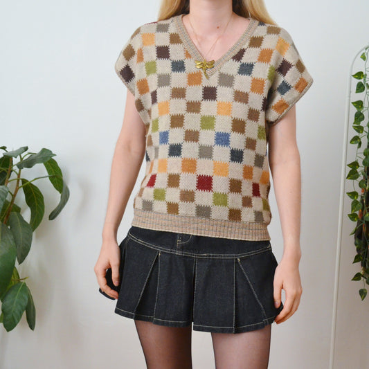 Vintage Patchwork Vest M