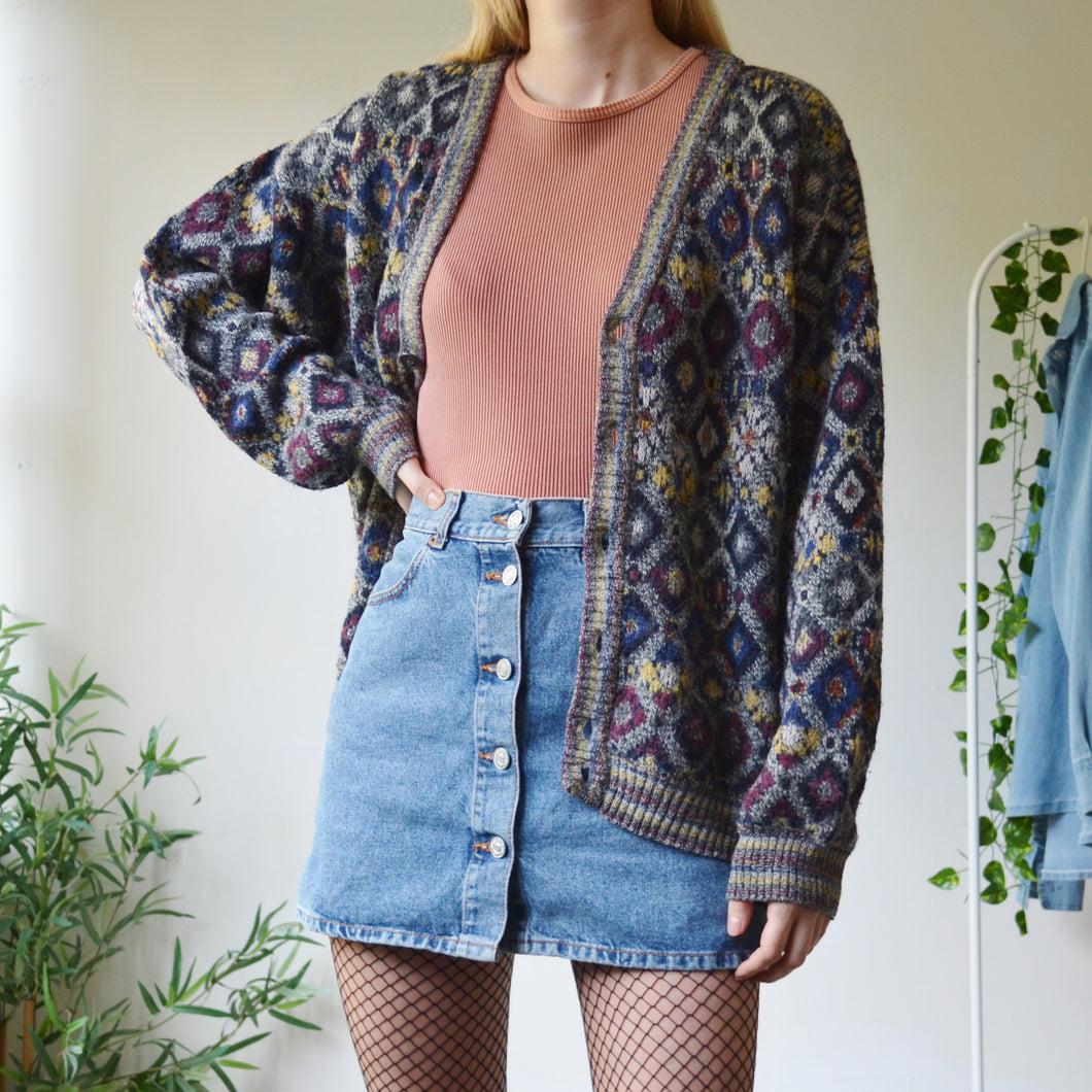 Geometric cardigan L