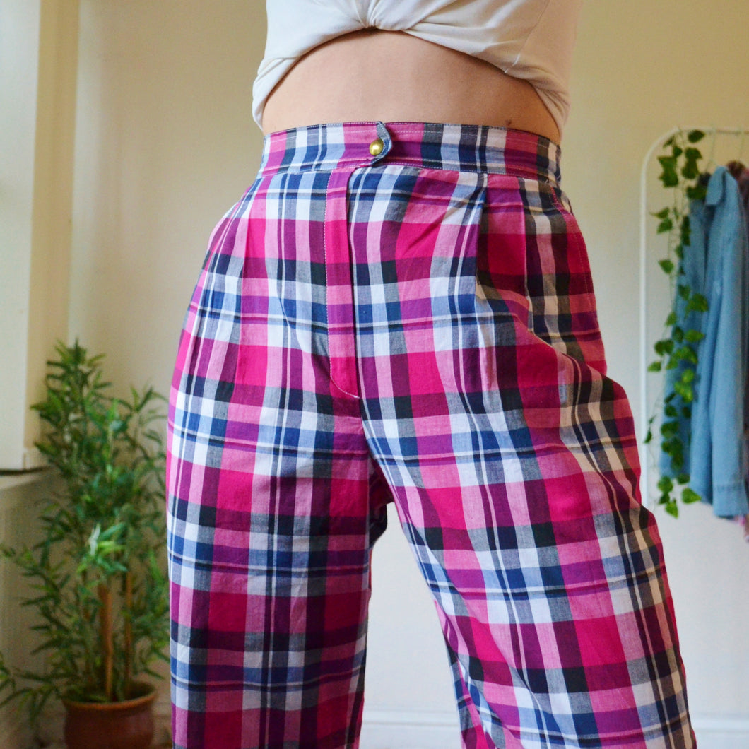 Plaid trousers 27W