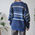 Vintage Blue V Neck Jumper L