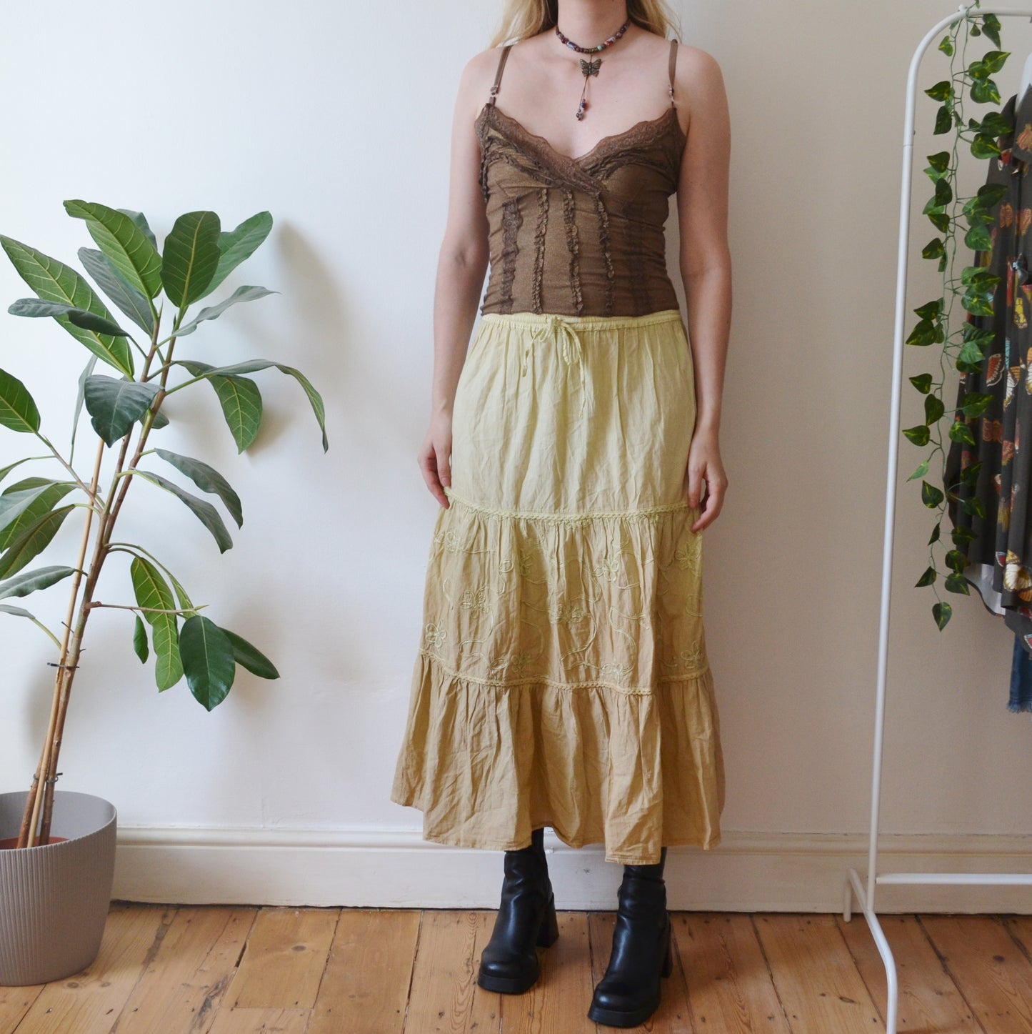 Vintage Ombre Maxi Skirt M