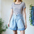 Light wash denim shorts UK 12