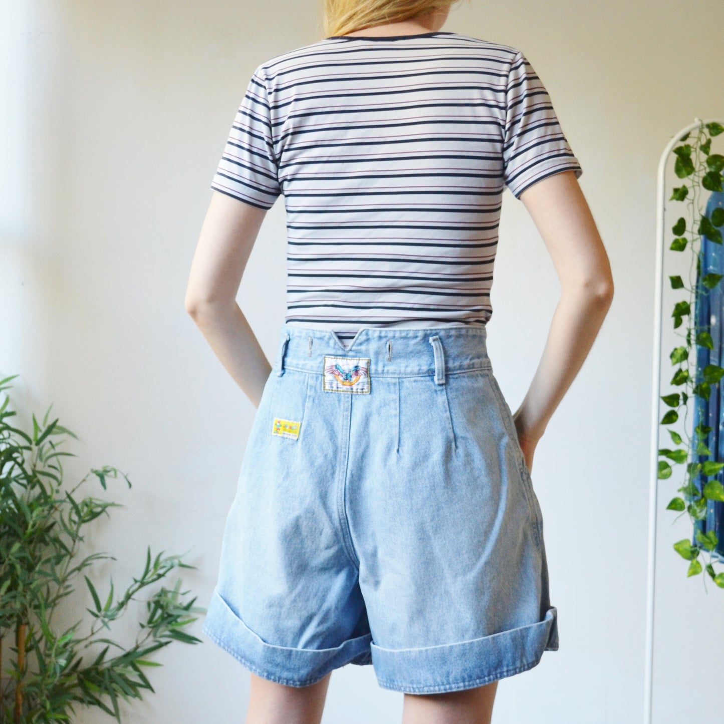 Light wash denim shorts UK 12