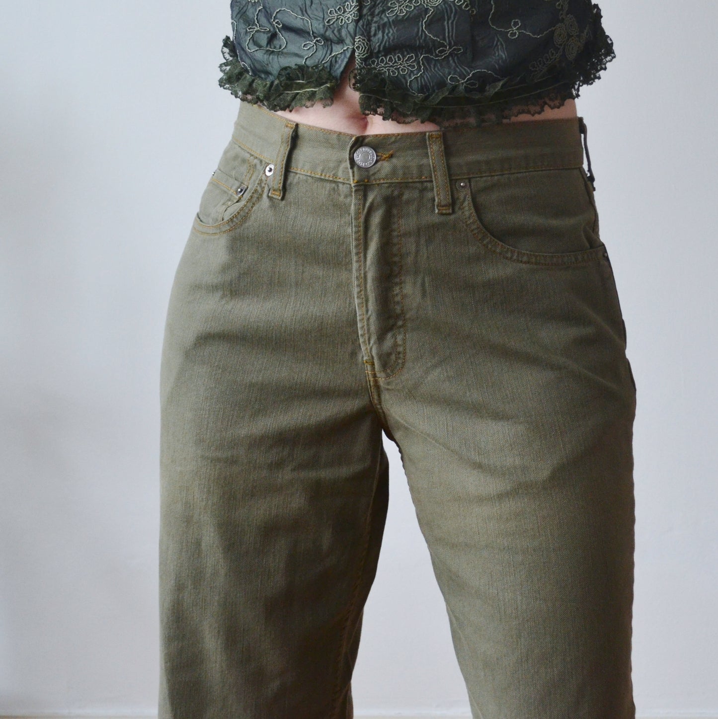 Vintage Khaki Levis Jeans uk 10