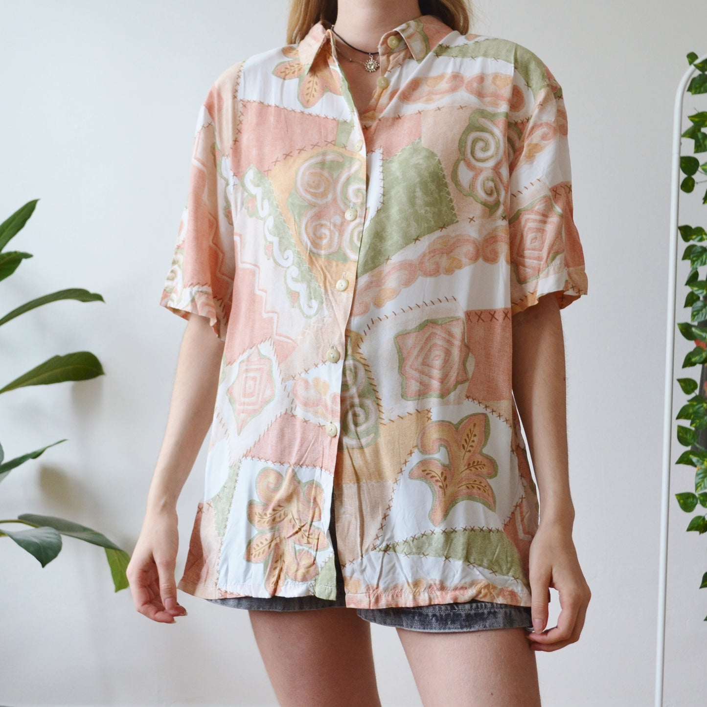 Patchwork blouse M
