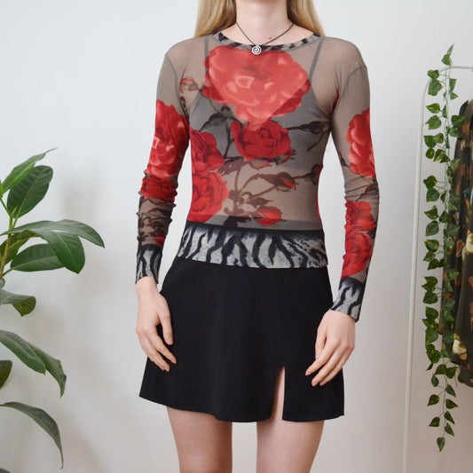 Rose mesh top S