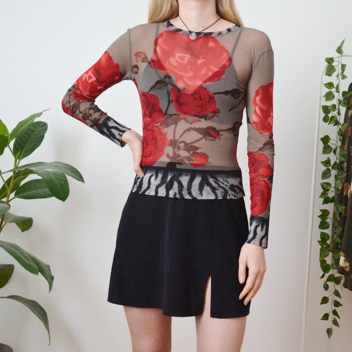 Rose mesh top S