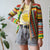 Vintage Knitted Zip Up Cardigan