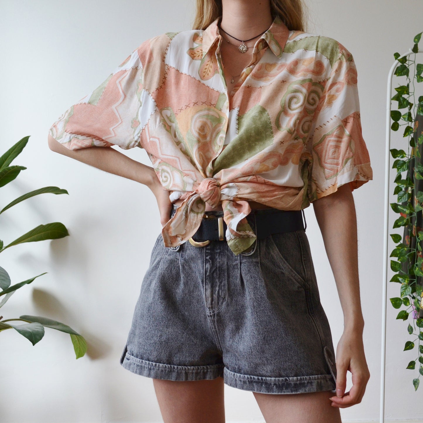 Patchwork blouse M