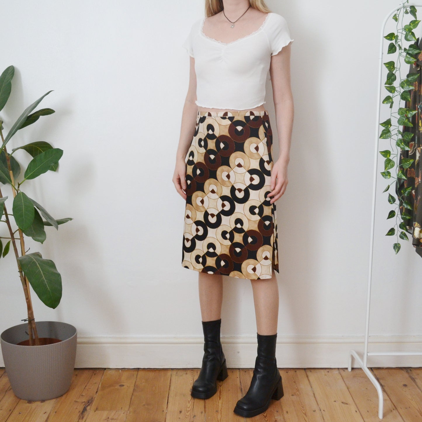 Vintage Geometric Skirt M