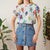 Floral knit top M