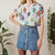 Floral knit top M